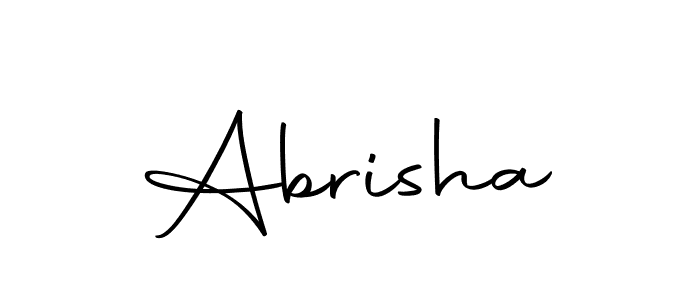 Use a signature maker to create a handwritten signature online. With this signature software, you can design (Autography-DOLnW) your own signature for name Abrisha. Abrisha signature style 10 images and pictures png