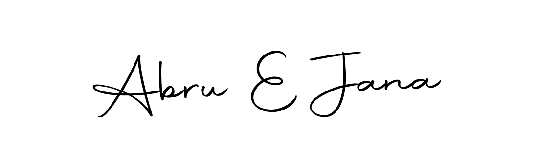 Create a beautiful signature design for name Abru E Jana. With this signature (Autography-DOLnW) fonts, you can make a handwritten signature for free. Abru E Jana signature style 10 images and pictures png