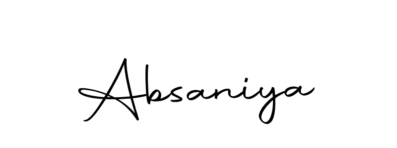 if you are searching for the best signature style for your name Absaniya. so please give up your signature search. here we have designed multiple signature styles  using Autography-DOLnW. Absaniya signature style 10 images and pictures png