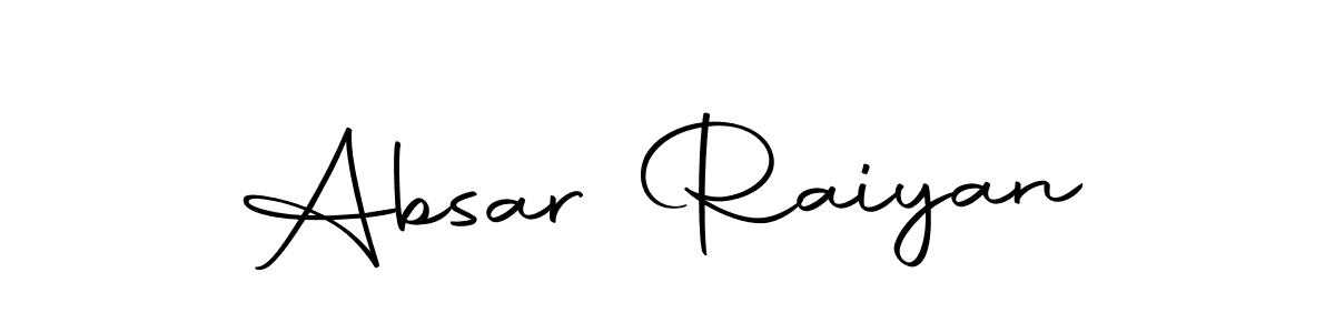 Design your own signature with our free online signature maker. With this signature software, you can create a handwritten (Autography-DOLnW) signature for name Absar Raiyan. Absar Raiyan signature style 10 images and pictures png