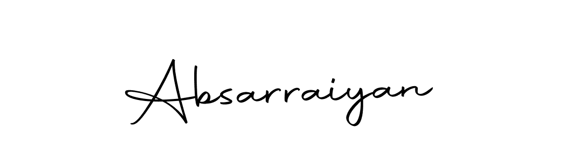 How to make Absarraiyan signature? Autography-DOLnW is a professional autograph style. Create handwritten signature for Absarraiyan name. Absarraiyan signature style 10 images and pictures png