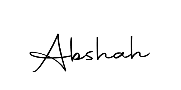 Design your own signature with our free online signature maker. With this signature software, you can create a handwritten (Autography-DOLnW) signature for name Abshah. Abshah signature style 10 images and pictures png