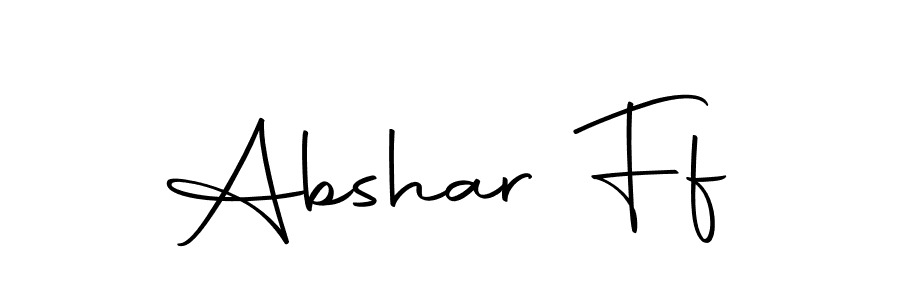 The best way (Autography-DOLnW) to make a short signature is to pick only two or three words in your name. The name Abshar Ff include a total of six letters. For converting this name. Abshar Ff signature style 10 images and pictures png