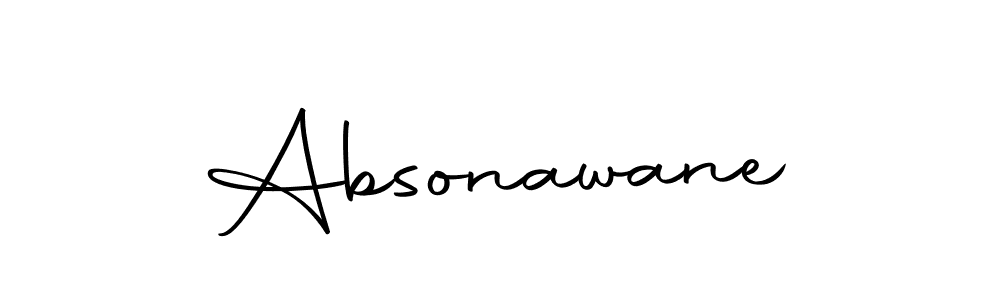 How to make Absonawane signature? Autography-DOLnW is a professional autograph style. Create handwritten signature for Absonawane name. Absonawane signature style 10 images and pictures png