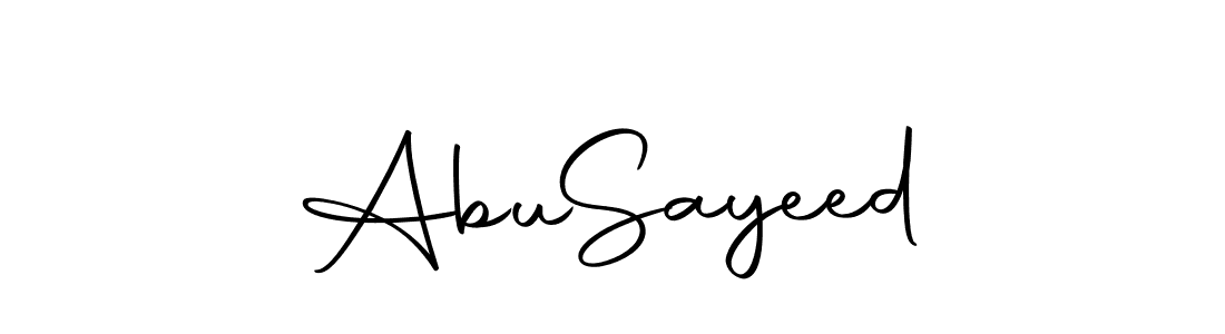 You should practise on your own different ways (Autography-DOLnW) to write your name (Abu  Sayeed) in signature. don't let someone else do it for you. Abu  Sayeed signature style 10 images and pictures png