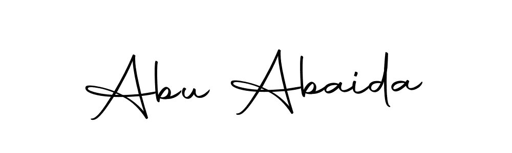 How to make Abu Abaida name signature. Use Autography-DOLnW style for creating short signs online. This is the latest handwritten sign. Abu Abaida signature style 10 images and pictures png