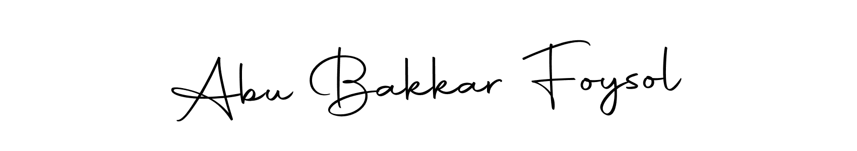 Create a beautiful signature design for name Abu Bakkar Foysol. With this signature (Autography-DOLnW) fonts, you can make a handwritten signature for free. Abu Bakkar Foysol signature style 10 images and pictures png