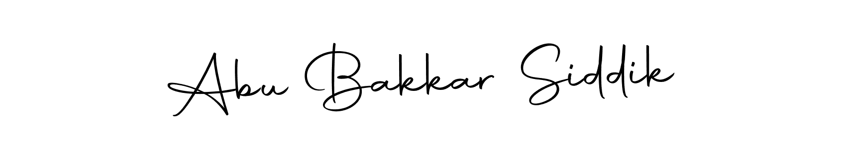 How to make Abu Bakkar Siddik name signature. Use Autography-DOLnW style for creating short signs online. This is the latest handwritten sign. Abu Bakkar Siddik signature style 10 images and pictures png