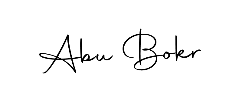 Design your own signature with our free online signature maker. With this signature software, you can create a handwritten (Autography-DOLnW) signature for name Abu Bokr. Abu Bokr signature style 10 images and pictures png