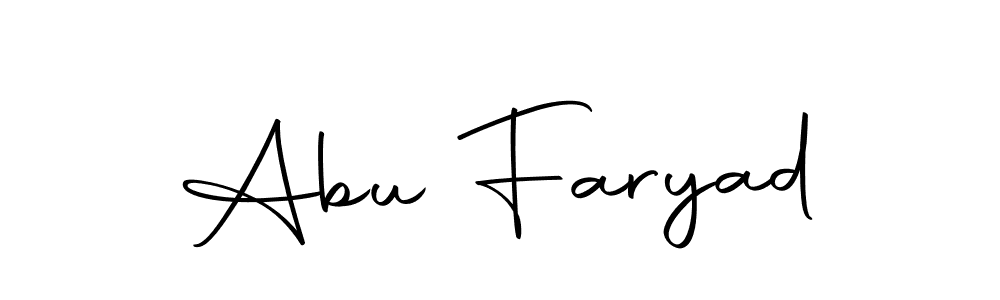 Use a signature maker to create a handwritten signature online. With this signature software, you can design (Autography-DOLnW) your own signature for name Abu Faryad. Abu Faryad signature style 10 images and pictures png
