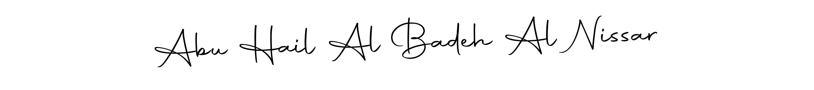 See photos of Abu Hail Al Badeh Al Nissar official signature by Spectra . Check more albums & portfolios. Read reviews & check more about Autography-DOLnW font. Abu Hail Al Badeh Al Nissar signature style 10 images and pictures png