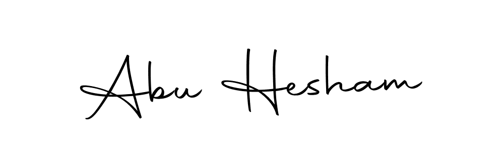 You should practise on your own different ways (Autography-DOLnW) to write your name (Abu Hesham) in signature. don't let someone else do it for you. Abu Hesham signature style 10 images and pictures png