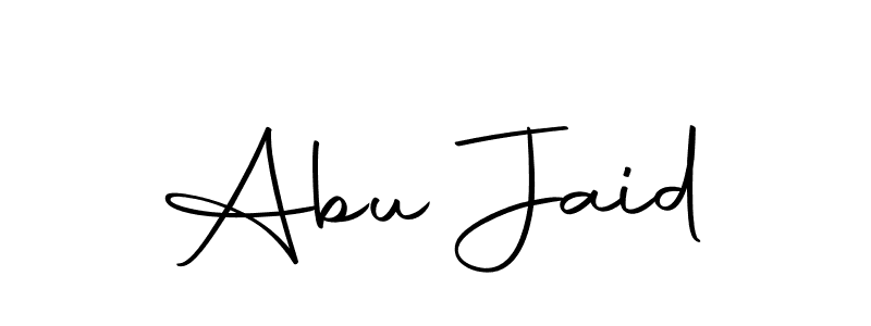 Create a beautiful signature design for name Abu Jaid. With this signature (Autography-DOLnW) fonts, you can make a handwritten signature for free. Abu Jaid signature style 10 images and pictures png