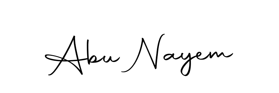Create a beautiful signature design for name Abu Nayem. With this signature (Autography-DOLnW) fonts, you can make a handwritten signature for free. Abu Nayem signature style 10 images and pictures png