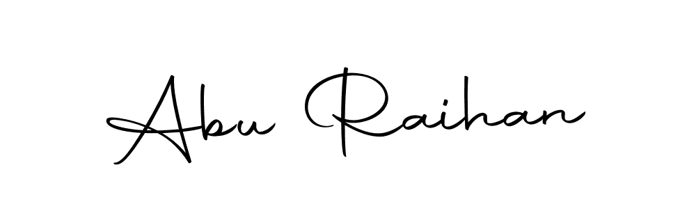 Use a signature maker to create a handwritten signature online. With this signature software, you can design (Autography-DOLnW) your own signature for name Abu Raihan. Abu Raihan signature style 10 images and pictures png