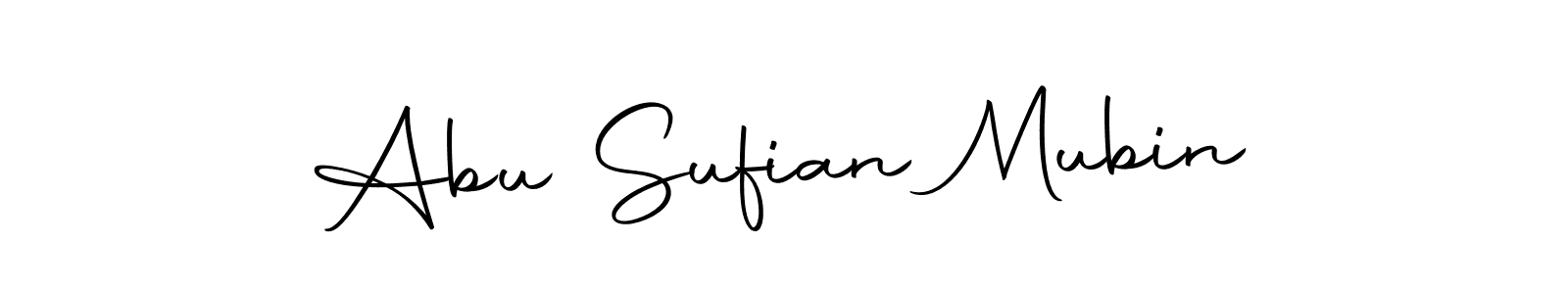 How to make Abu Sufian Mubin name signature. Use Autography-DOLnW style for creating short signs online. This is the latest handwritten sign. Abu Sufian Mubin signature style 10 images and pictures png