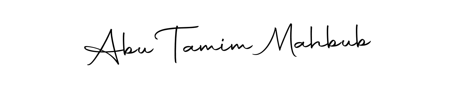 Use a signature maker to create a handwritten signature online. With this signature software, you can design (Autography-DOLnW) your own signature for name Abu Tamim Mahbub. Abu Tamim Mahbub signature style 10 images and pictures png