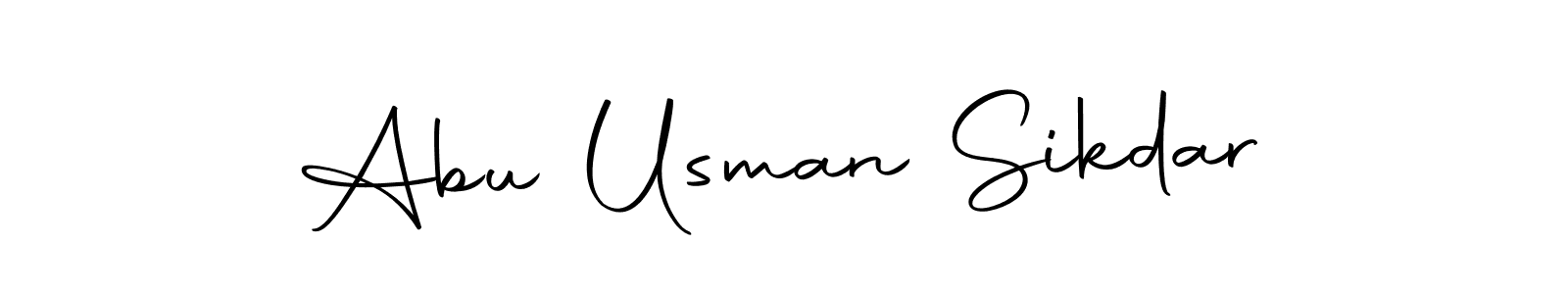 You should practise on your own different ways (Autography-DOLnW) to write your name (Abu Usman Sikdar) in signature. don't let someone else do it for you. Abu Usman Sikdar signature style 10 images and pictures png