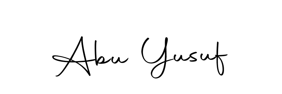 Use a signature maker to create a handwritten signature online. With this signature software, you can design (Autography-DOLnW) your own signature for name Abu Yusuf. Abu Yusuf signature style 10 images and pictures png