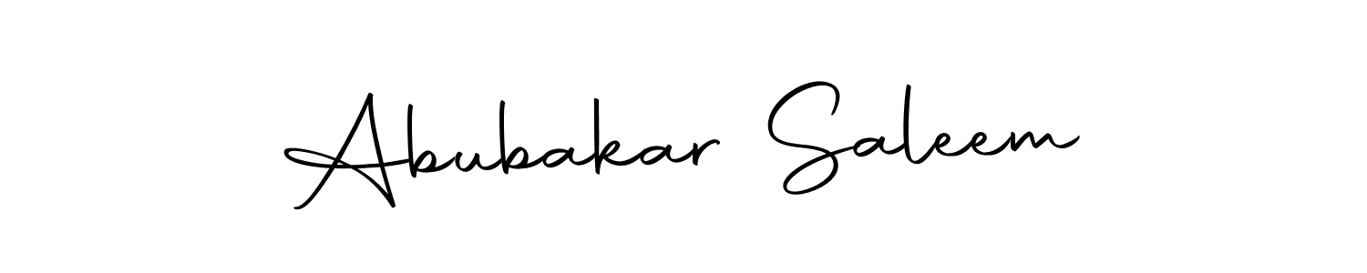 Create a beautiful signature design for name Abubakar Saleem. With this signature (Autography-DOLnW) fonts, you can make a handwritten signature for free. Abubakar Saleem signature style 10 images and pictures png