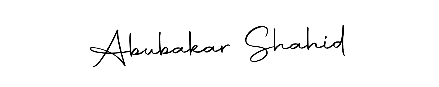 You should practise on your own different ways (Autography-DOLnW) to write your name (Abubakar Shahid) in signature. don't let someone else do it for you. Abubakar Shahid signature style 10 images and pictures png