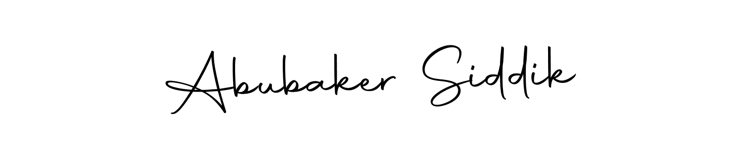 Also we have Abubaker Siddik name is the best signature style. Create professional handwritten signature collection using Autography-DOLnW autograph style. Abubaker Siddik signature style 10 images and pictures png