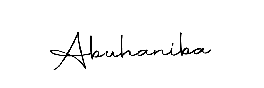 You can use this online signature creator to create a handwritten signature for the name Abuhaniba. This is the best online autograph maker. Abuhaniba signature style 10 images and pictures png