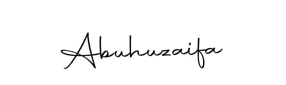 Create a beautiful signature design for name Abuhuzaifa. With this signature (Autography-DOLnW) fonts, you can make a handwritten signature for free. Abuhuzaifa signature style 10 images and pictures png