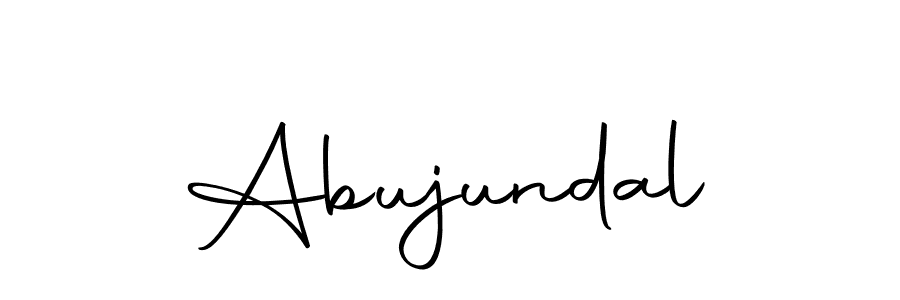 Use a signature maker to create a handwritten signature online. With this signature software, you can design (Autography-DOLnW) your own signature for name Abujundal. Abujundal signature style 10 images and pictures png