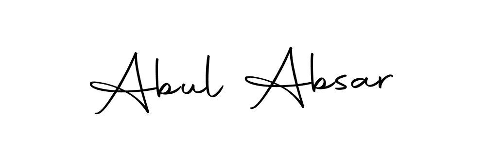 How to make Abul Absar name signature. Use Autography-DOLnW style for creating short signs online. This is the latest handwritten sign. Abul Absar signature style 10 images and pictures png