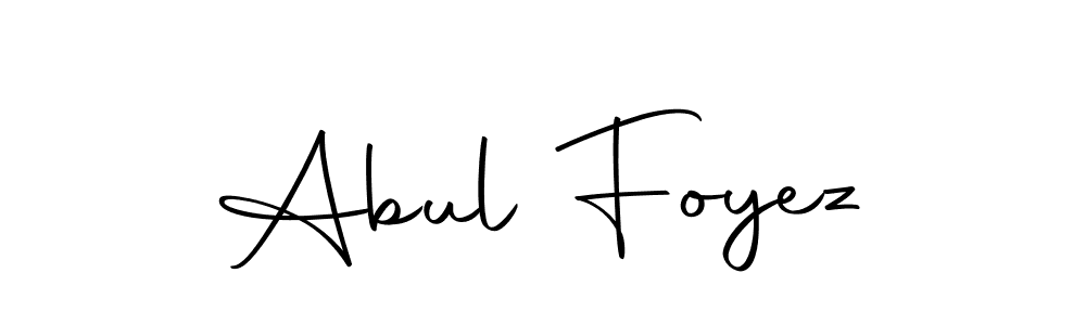 Use a signature maker to create a handwritten signature online. With this signature software, you can design (Autography-DOLnW) your own signature for name Abul Foyez. Abul Foyez signature style 10 images and pictures png