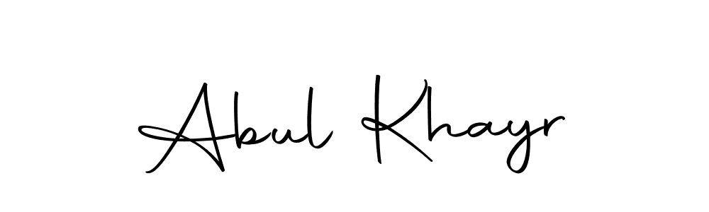 You should practise on your own different ways (Autography-DOLnW) to write your name (Abul Khayr) in signature. don't let someone else do it for you. Abul Khayr signature style 10 images and pictures png