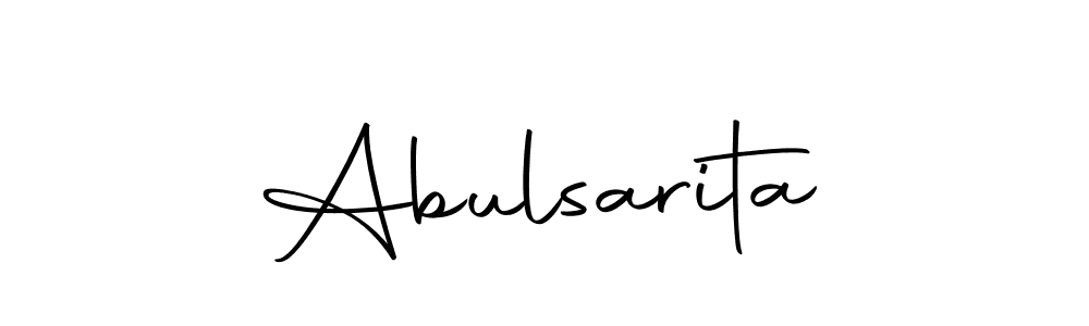 You can use this online signature creator to create a handwritten signature for the name Abulsarita. This is the best online autograph maker. Abulsarita signature style 10 images and pictures png