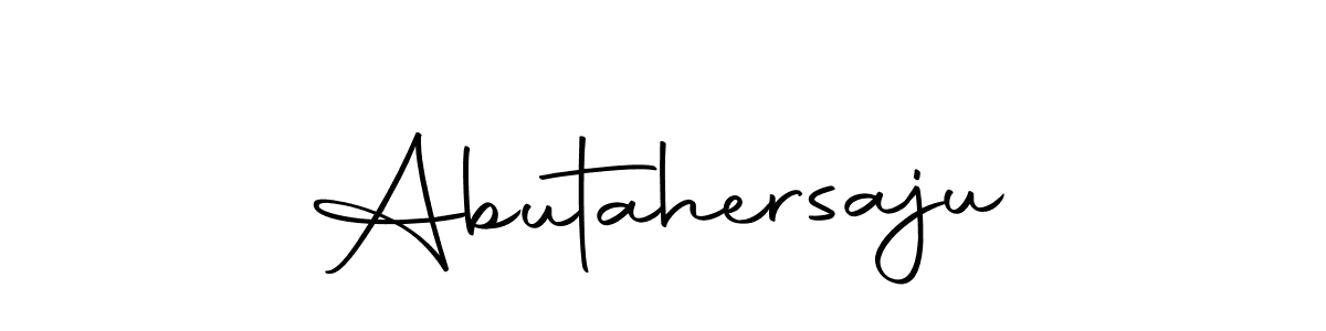 Make a short Abutahersaju signature style. Manage your documents anywhere anytime using Autography-DOLnW. Create and add eSignatures, submit forms, share and send files easily. Abutahersaju signature style 10 images and pictures png