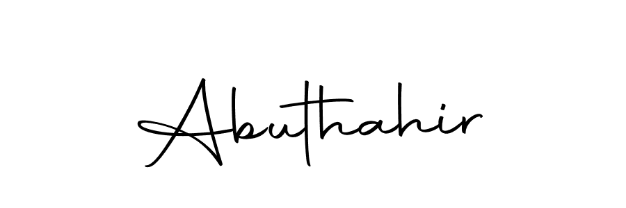 Design your own signature with our free online signature maker. With this signature software, you can create a handwritten (Autography-DOLnW) signature for name Abuthahir. Abuthahir signature style 10 images and pictures png