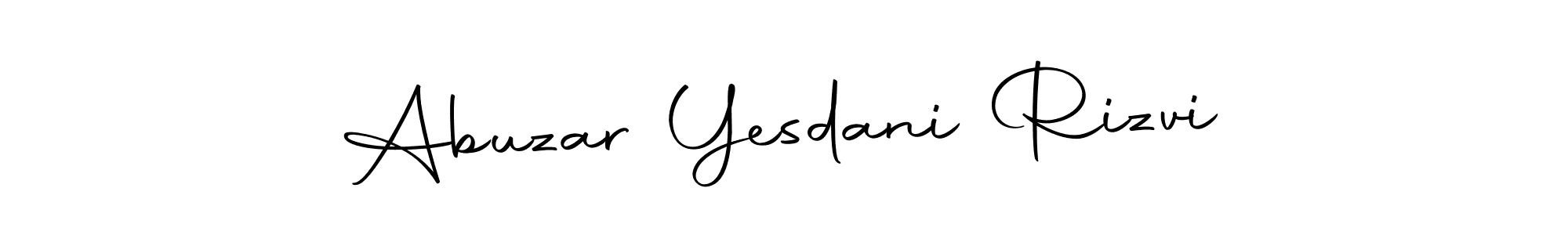 How to make Abuzar Yesdani Rizvi name signature. Use Autography-DOLnW style for creating short signs online. This is the latest handwritten sign. Abuzar Yesdani Rizvi signature style 10 images and pictures png