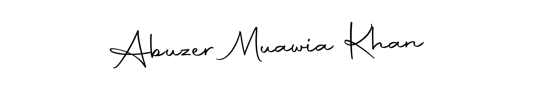 if you are searching for the best signature style for your name Abuzer Muawia Khan. so please give up your signature search. here we have designed multiple signature styles  using Autography-DOLnW. Abuzer Muawia Khan signature style 10 images and pictures png