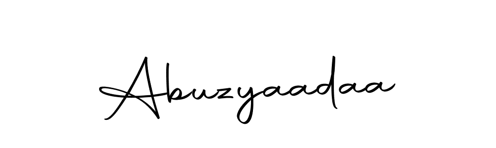 How to make Abuzyaadaa name signature. Use Autography-DOLnW style for creating short signs online. This is the latest handwritten sign. Abuzyaadaa signature style 10 images and pictures png
