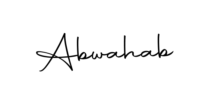 Abwahab stylish signature style. Best Handwritten Sign (Autography-DOLnW) for my name. Handwritten Signature Collection Ideas for my name Abwahab. Abwahab signature style 10 images and pictures png