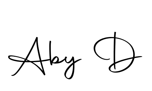 Similarly Autography-DOLnW is the best handwritten signature design. Signature creator online .You can use it as an online autograph creator for name Aby D. Aby D signature style 10 images and pictures png