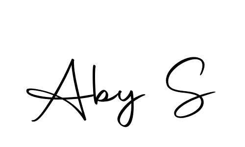 Make a beautiful signature design for name Aby S. With this signature (Autography-DOLnW) style, you can create a handwritten signature for free. Aby S signature style 10 images and pictures png