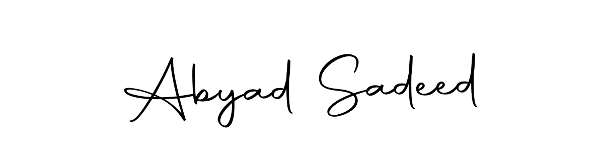 How to make Abyad Sadeed signature? Autography-DOLnW is a professional autograph style. Create handwritten signature for Abyad Sadeed name. Abyad Sadeed signature style 10 images and pictures png