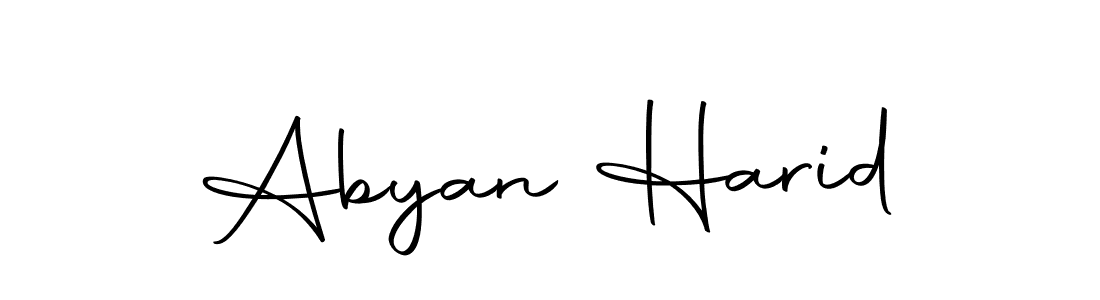 How to make Abyan Harid name signature. Use Autography-DOLnW style for creating short signs online. This is the latest handwritten sign. Abyan Harid signature style 10 images and pictures png