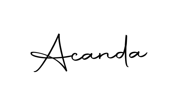 You should practise on your own different ways (Autography-DOLnW) to write your name (Acanda) in signature. don't let someone else do it for you. Acanda signature style 10 images and pictures png