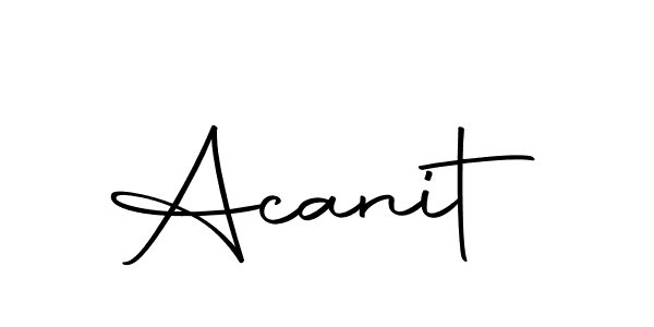 The best way (Autography-DOLnW) to make a short signature is to pick only two or three words in your name. The name Acanit include a total of six letters. For converting this name. Acanit signature style 10 images and pictures png