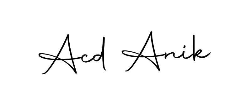 This is the best signature style for the Acd Anik name. Also you like these signature font (Autography-DOLnW). Mix name signature. Acd Anik signature style 10 images and pictures png