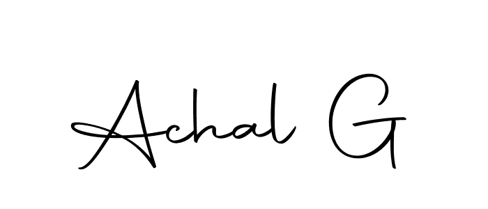 Design your own signature with our free online signature maker. With this signature software, you can create a handwritten (Autography-DOLnW) signature for name Achal G. Achal G signature style 10 images and pictures png