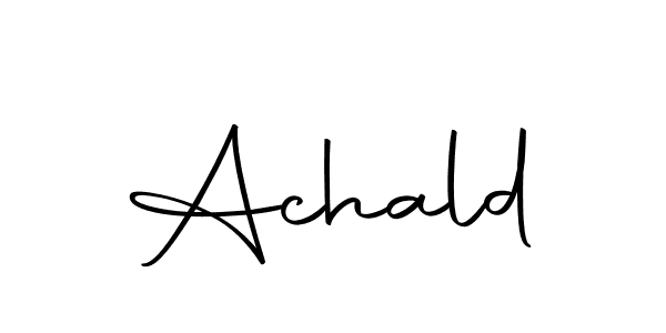 Use a signature maker to create a handwritten signature online. With this signature software, you can design (Autography-DOLnW) your own signature for name Achald. Achald signature style 10 images and pictures png