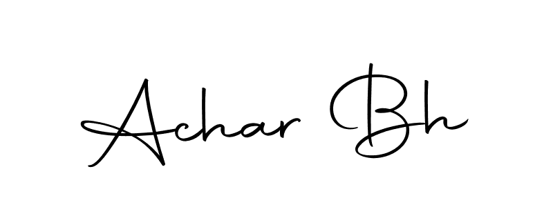 You should practise on your own different ways (Autography-DOLnW) to write your name (Achar Bh) in signature. don't let someone else do it for you. Achar Bh signature style 10 images and pictures png