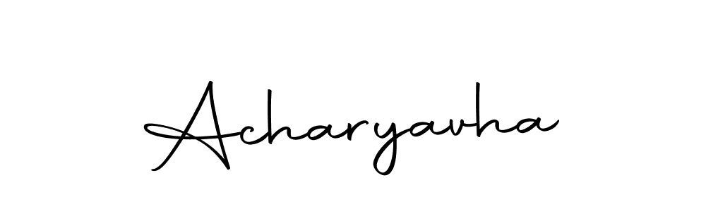 Design your own signature with our free online signature maker. With this signature software, you can create a handwritten (Autography-DOLnW) signature for name Acharyavha. Acharyavha signature style 10 images and pictures png